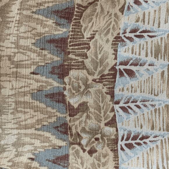 Vintage Napa Valley Maxi Skirt Earth Tone Cream Abstract Crinkle Petite Large - Picture 9 of 10